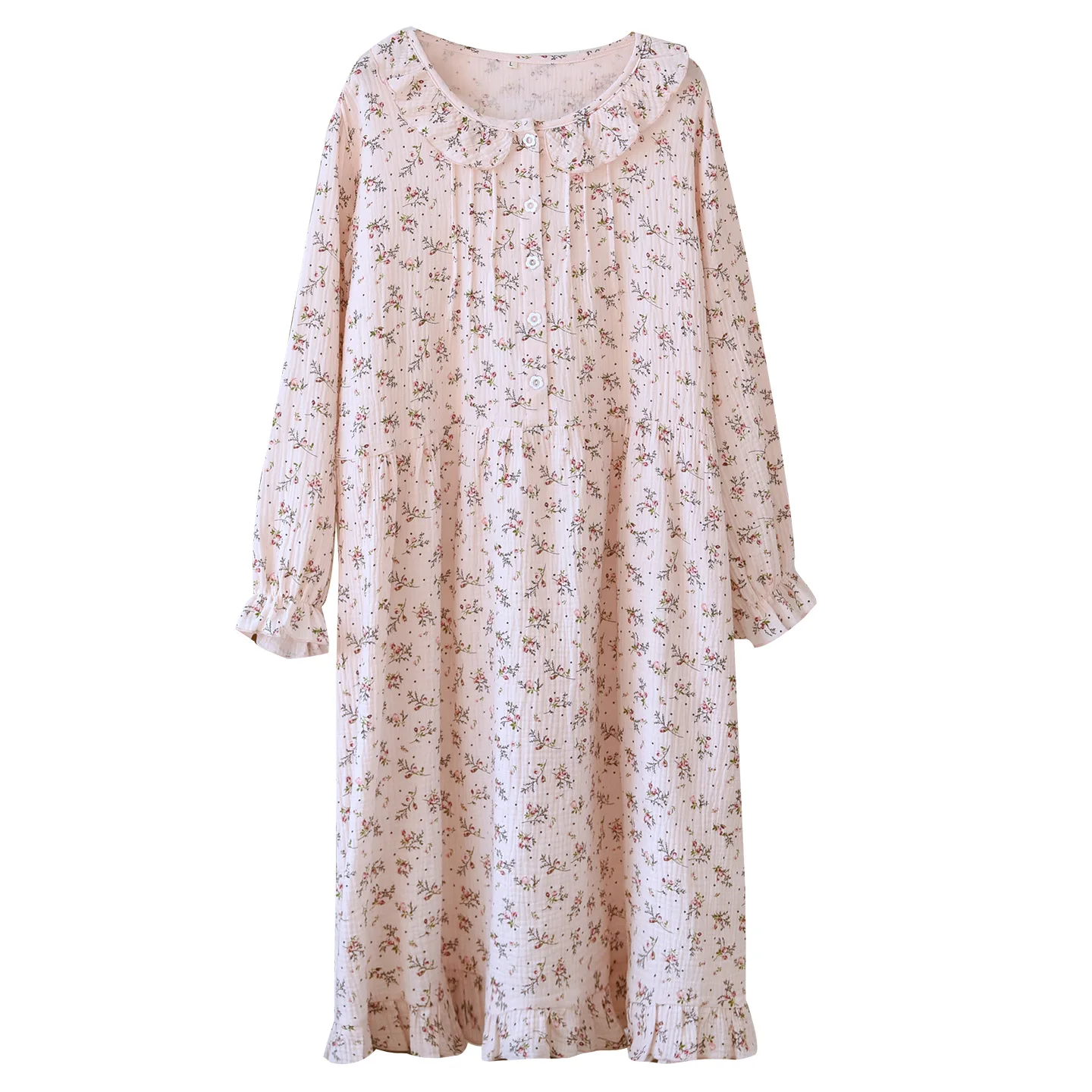 French Style Mid-long Night Dress Cotton Nightgown for Women's Spring and Summer Long Sleeve Loose Retro Dresses
French Style Mid-long Night Dress Cotton Nightgown for Women's Spring and Summer Long Sleeve Loose Retro Dresses