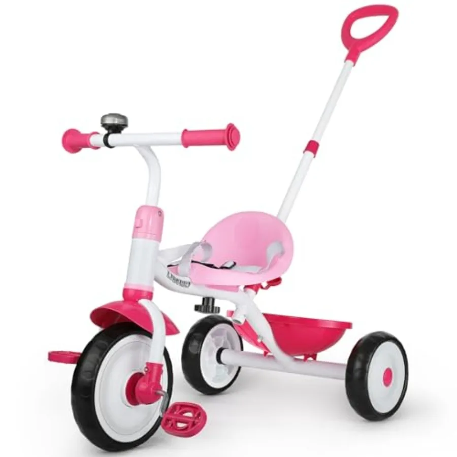 Pink 2 in 1 Toddler Tricycle for Ages 2-4 with Adjustable Push Handle Bell Basket 3-Wheel Riding Toy Perfect Birthday Gift for
Pink 2 in 1 Toddler Tricycle for Ages 2-4 with Adjustable Push Handle Bell Basket 3-Wheel Riding Toy Perfect Birthday Gift for