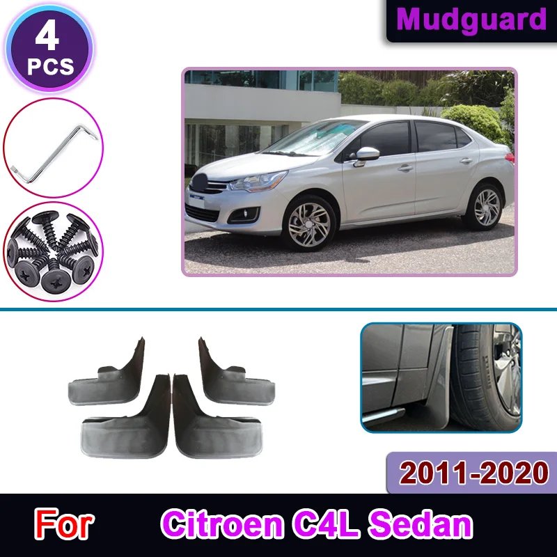 Car Mudguards For Citroen C4 C4L Sedan 2011~2020 Mud Splash Guards Mudflap Fender Automotive Professional Parts Car Accessories
Car Mudguards For Citroen C4 C4L Sedan 2011~2020 Mud Splash Guards Mudflap Fender Automotive Professional Parts Car Accessories