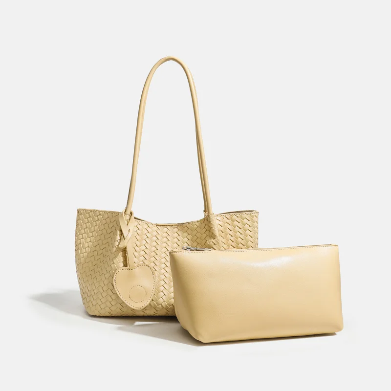Chic Woven Yellow Tote Bag with Pouch Women's Daily Commuter Shoulder Underarm Handbag
Chic Woven Yellow Tote Bag with Pouch Women's Daily Commuter Shoulder Underarm Handbag