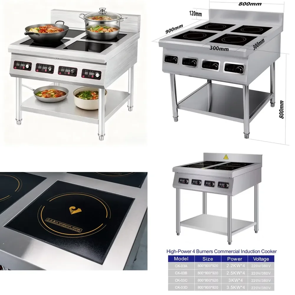 Factory Price OEM 1.4KW High-Power Commercial Vertical Induction Cooker with 4 Burners Electric Hotpot Stainless Steel
Factory Price OEM 1.4KW High-Power Commercial Vertical Induction Cooker with 4 Burners Electric Hotpot Stainless Steel
