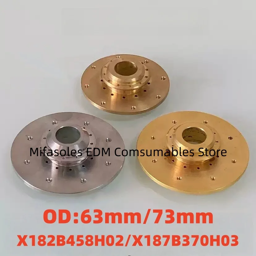 EDM M216 Upper Water Nozzle Holder X187B370H03 X182B458H02 Brass Ring 8 holes OD 63/73mm for Mit - subishi CNC Wire Cut Machine
EDM M216 Upper Water Nozzle Holder X187B370H03 X182B458H02 Brass Ring 8 holes OD 63/73mm for Mit - subishi CNC Wire Cut Machine
