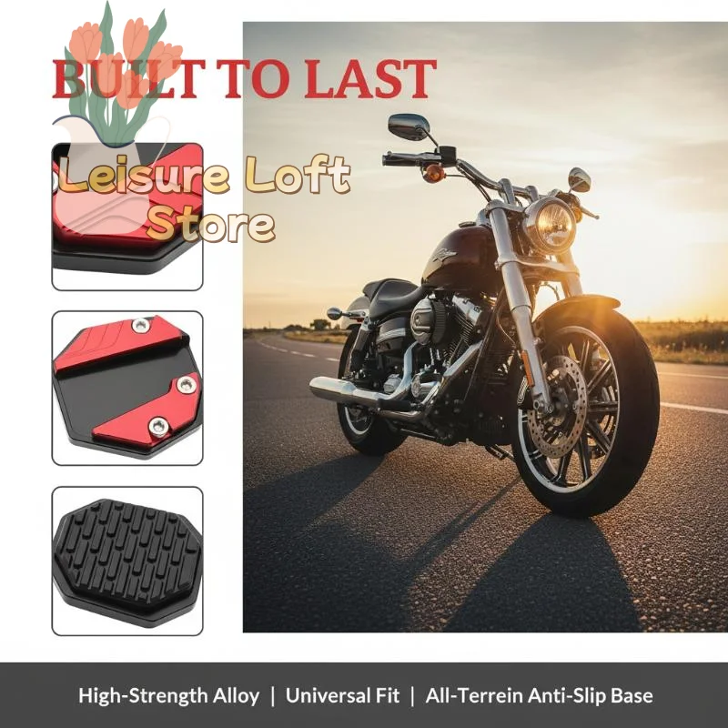 Heavy Duty Kickstand Pad Extender for Motorcycle Bike Wide Foot Side Stand Plate to Prevent Sinking in Hot Weather
Heavy Duty Kickstand Pad Extender for Motorcycle Bike Wide Foot Side Stand Plate to Prevent Sinking in Hot Weather