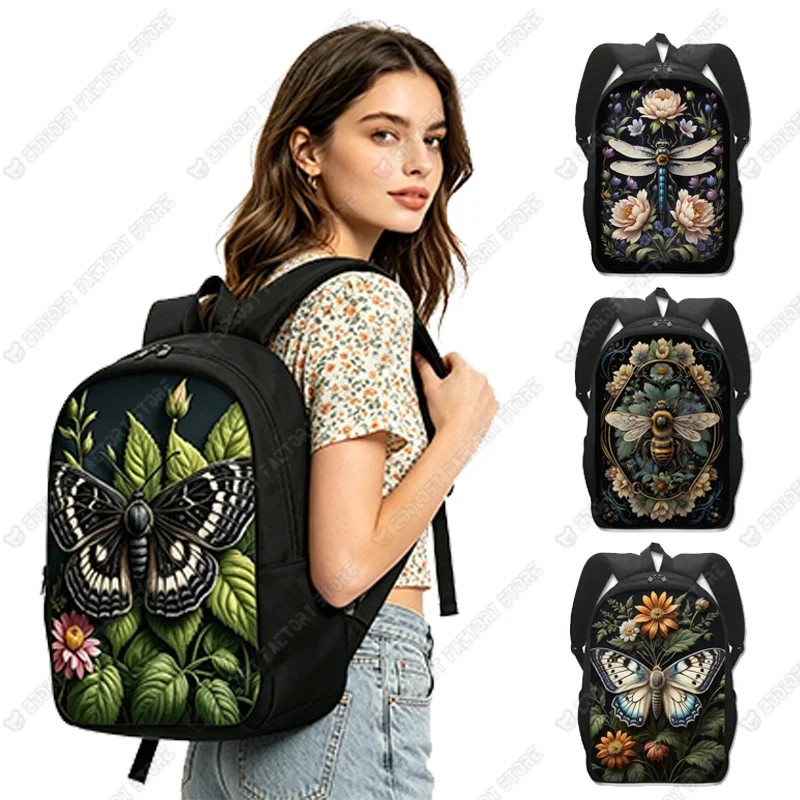 Cute Bee Dragonfly Moth Butterfly Backpack Women Rucksack Shoulder Bag for Travel Student School Bags for Teenager Book Bag
Cute Bee Dragonfly Moth Butterfly Backpack Women Rucksack Shoulder Bag for Travel Student School Bags for Teenager Book Bag