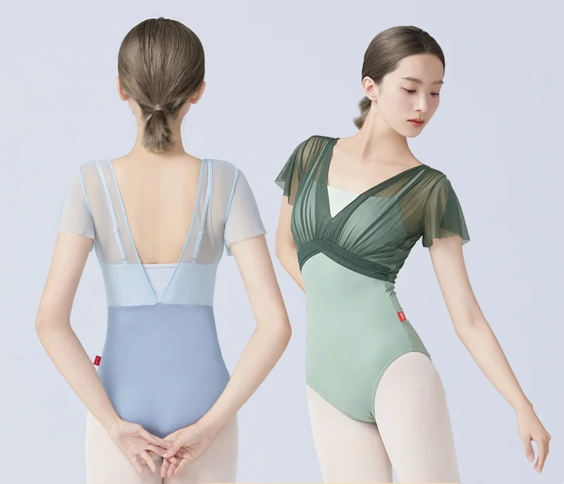 Балетное тренировочное трико, женское искусственное гимнастическое трико из двух предметов, костюмы для выступлений взрослых, тренировочный костюм для йоги 
Балетное тренировочное трико, женское искусственное гимнастическое трико из двух предметов, костюмы для выступлений взрослых, тренировочный костюм для йоги
