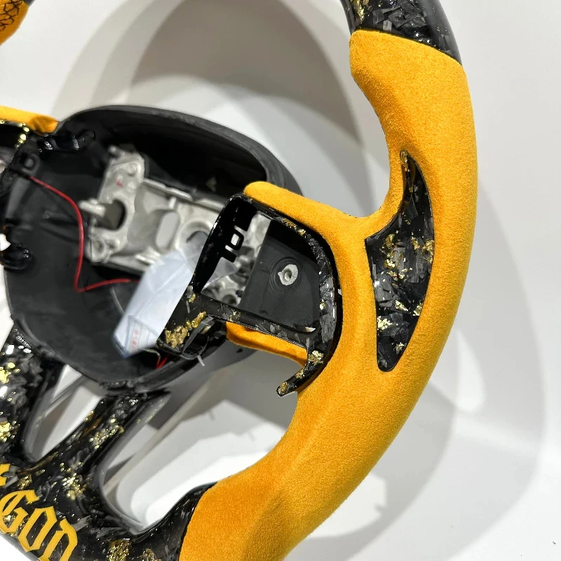 Suitable Yellow Forged Carbon Fiber Steering Wheel Challenger Durango SRT Hellcat 300 - Performance Aut
Suitable Yellow Forged Carbon Fiber Steering Wheel Challenger Durango SRT Hellcat 300 - Performance Aut