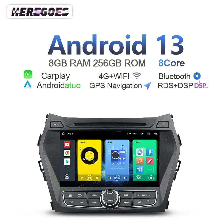 8 + 256G Carplay Авто Android 13 автомобильный DVD-плеер для Hyundai IX45 Santa Fe 2013 2014 Carplay радио GPS навигация WIFI Bluetooth
8 + 256G Carplay Авто Android 13 автомобильный DVD-плеер для Hyundai IX45 Santa Fe 2013 2014 Carplay радио GPS навигация WIFI Bluetooth