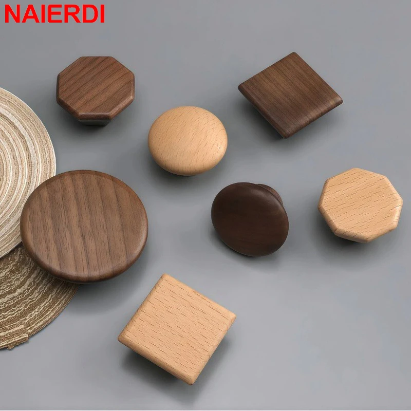 NAIERDI Solid Wood Cabinet Handles Modern Single Hole Wooden Pulls Octagon Round Knobs for Kitchen Cupboard Wardrobe Hardware
NAIERDI Solid Wood Cabinet Handles Modern Single Hole Wooden Pulls Octagon Round Knobs for Kitchen Cupboard Wardrobe Hardware