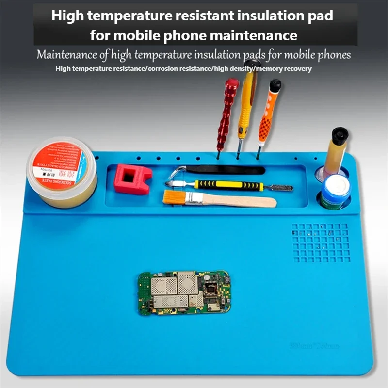 TE-602 Soldering Station Mat Silicone Work Mat Heat Resistant Anti-Static Working Mat for Electronic Phone Laptop Watch Repair
TE-602 Soldering Station Mat Silicone Work Mat Heat Resistant Anti-Static Working Mat for Electronic Phone Laptop Watch Repair