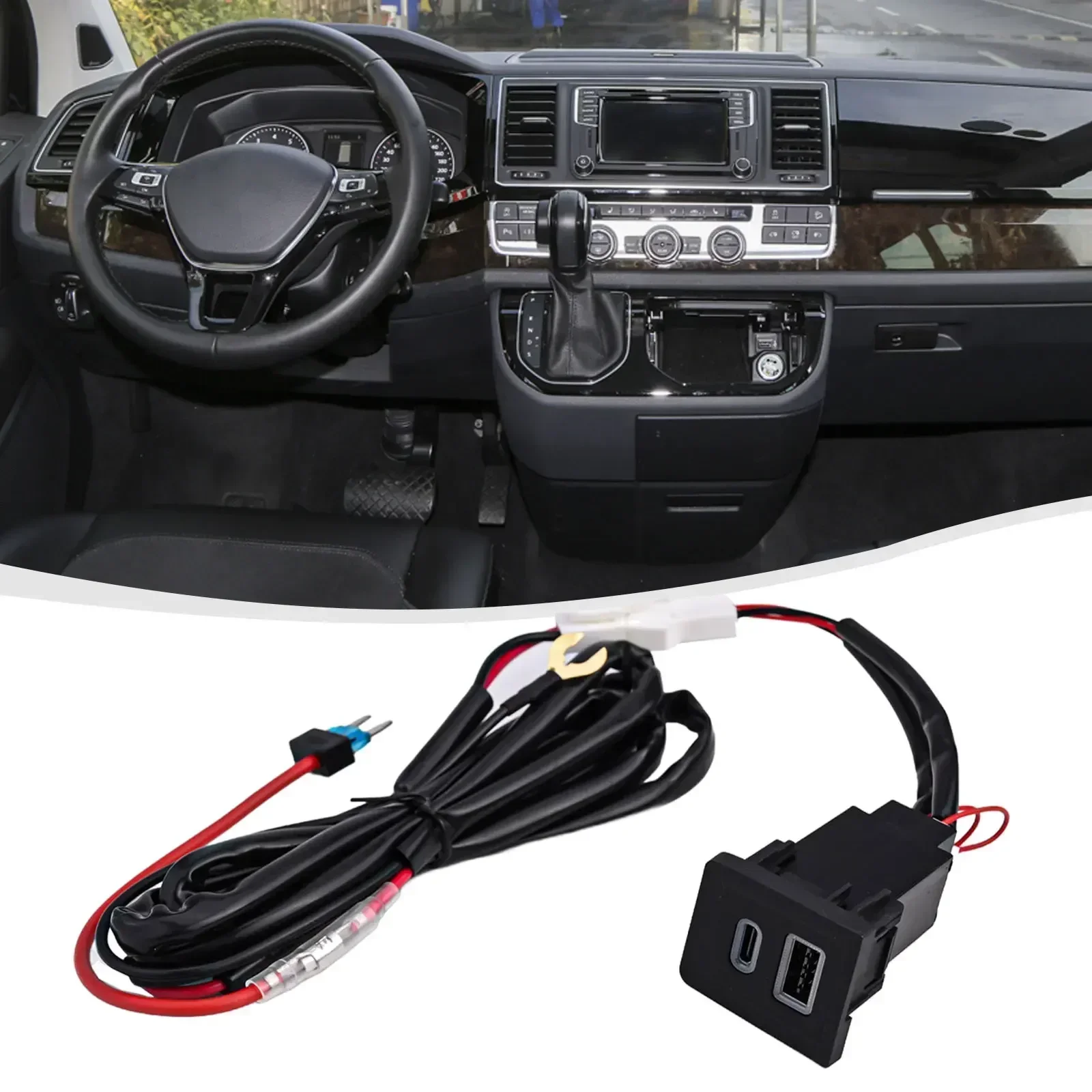 DC12V-24V Dual USB PD+QC3.0 Charger Adapter Socket For-Multivan T5 2003 2004 20052006 2007 2008 2009 2010 2011 2012 13 2014 2015
DC12V-24V Dual USB PD+QC3.0 Charger Adapter Socket For-Multivan T5 2003 2004 20052006 2007 2008 2009 2010 2011 2012 13 2014 2015