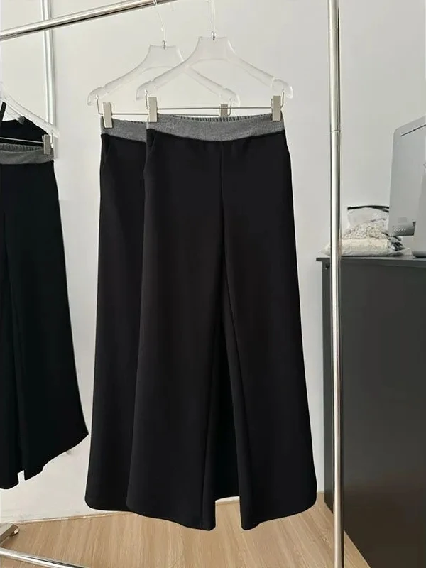 High Waist Wide Leg Pants Women's Casual Black Loose Straight Cut Trousers Fashionable Drapey Slimming Straight Leg Pants
High Waist Wide Leg Pants Women's Casual Black Loose Straight Cut Trousers Fashionable Drapey Slimming Straight Leg Pants