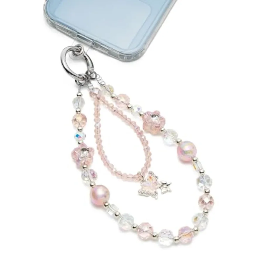 Phone Charm for Women, Beaded Wrist Strap Lanyard with Tether Tab Anti-Theft Hands-Free Detachable Phone Chain Wristlet
Phone Charm for Women, Beaded Wrist Strap Lanyard with Tether Tab Anti-Theft Hands-Free Detachable Phone Chain Wristlet