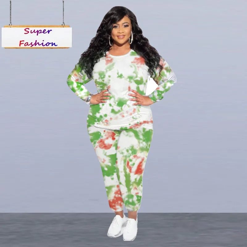 XL-5XL Plus size two piece set for women fashion tie dye long sleeve o neck top and pant 2 piece outfit Wholesale dropshopping
XL-5XL Plus size two piece set for women fashion tie dye long sleeve o neck top and pant 2 piece outfit Wholesale dropshopping
