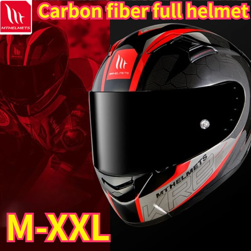 MT Carbon Fiber Full Face Motorcycle Helmet Breathable Racing Crash Helmet for Men and Women
MT Carbon Fiber Full Face Motorcycle Helmet Breathable Racing Crash Helmet for Men and Women