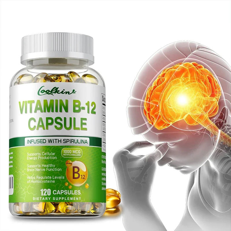 Vitamin B12 Capsules - Methylcobalamin Supplement for Mind, Energy, Brain, Mood, Heart Support
Vitamin B12 Capsules - Methylcobalamin Supplement for Mind, Energy, Brain, Mood, Heart Support