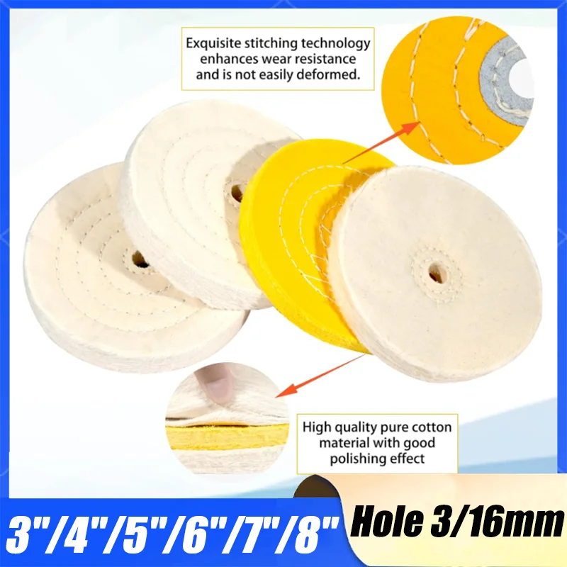 1Pcs 75mm~200mm Cloth Buffing Wheel Gold Silver Jewelry Mirror Polish Pad For Bench Grinder Power Tool Accessories Hole 3/16mm
1Pcs 75mm~200mm Cloth Buffing Wheel Gold Silver Jewelry Mirror Polish Pad For Bench Grinder Power Tool Accessories Hole 3/16mm