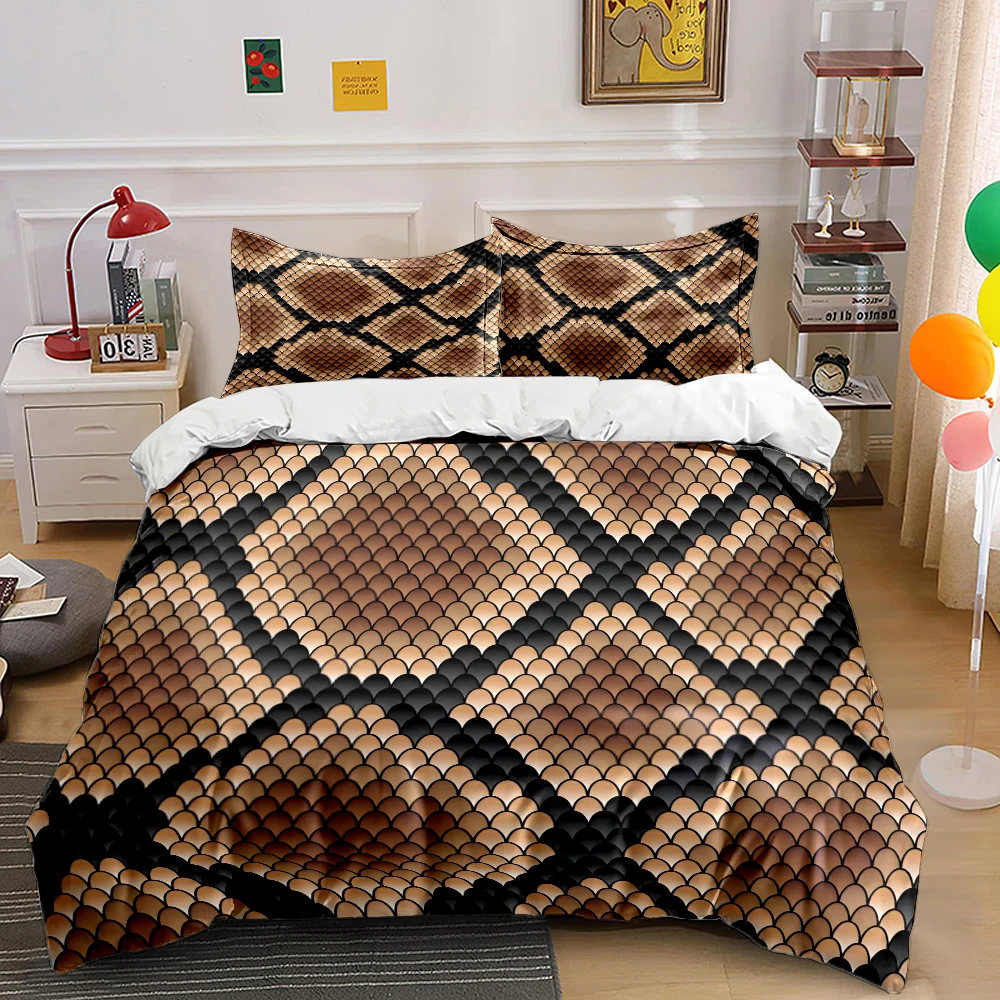 Multiple Sizes Genuine Python Skin pattern Bedding Set 1 Duvet Cover 2 Pillowcases for Adult and Children Luxury Gift Full Size
Multiple Sizes Genuine Python Skin pattern Bedding Set 1 Duvet Cover 2 Pillowcases for Adult and Children Luxury Gift Full Size