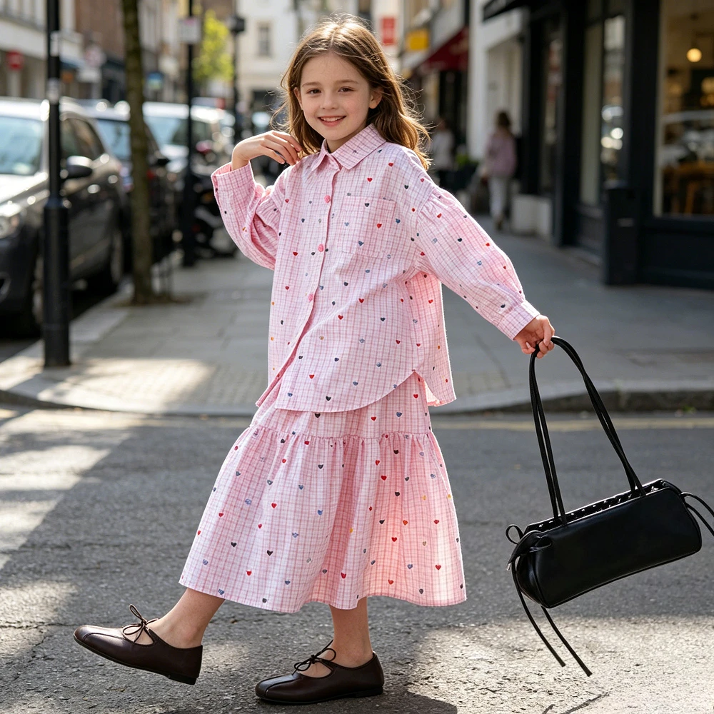 Teens Girls Pink Plaid Two-Piece Set Long Sleeve Shirt Tiered Skirt Kids Casual Outfit for 6-16Y School Daily Wear Spring Summer
Teens Girls Pink Plaid Two-Piece Set Long Sleeve Shirt Tiered Skirt Kids Casual Outfit for 6-16Y School Daily Wear Spring Summer