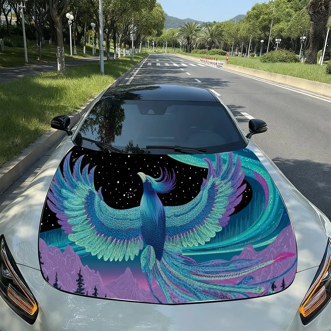 Aurora Phoenix Starry Fantasy PVC Car Hood Wraps, Self-Adhesive Waterproof Car Bonnet Decal Sticker, Car Decoration Protection S
Aurora Phoenix Starry Fantasy PVC Car Hood Wraps, Self-Adhesive Waterproof Car Bonnet Decal Sticker, Car Decoration Protection S