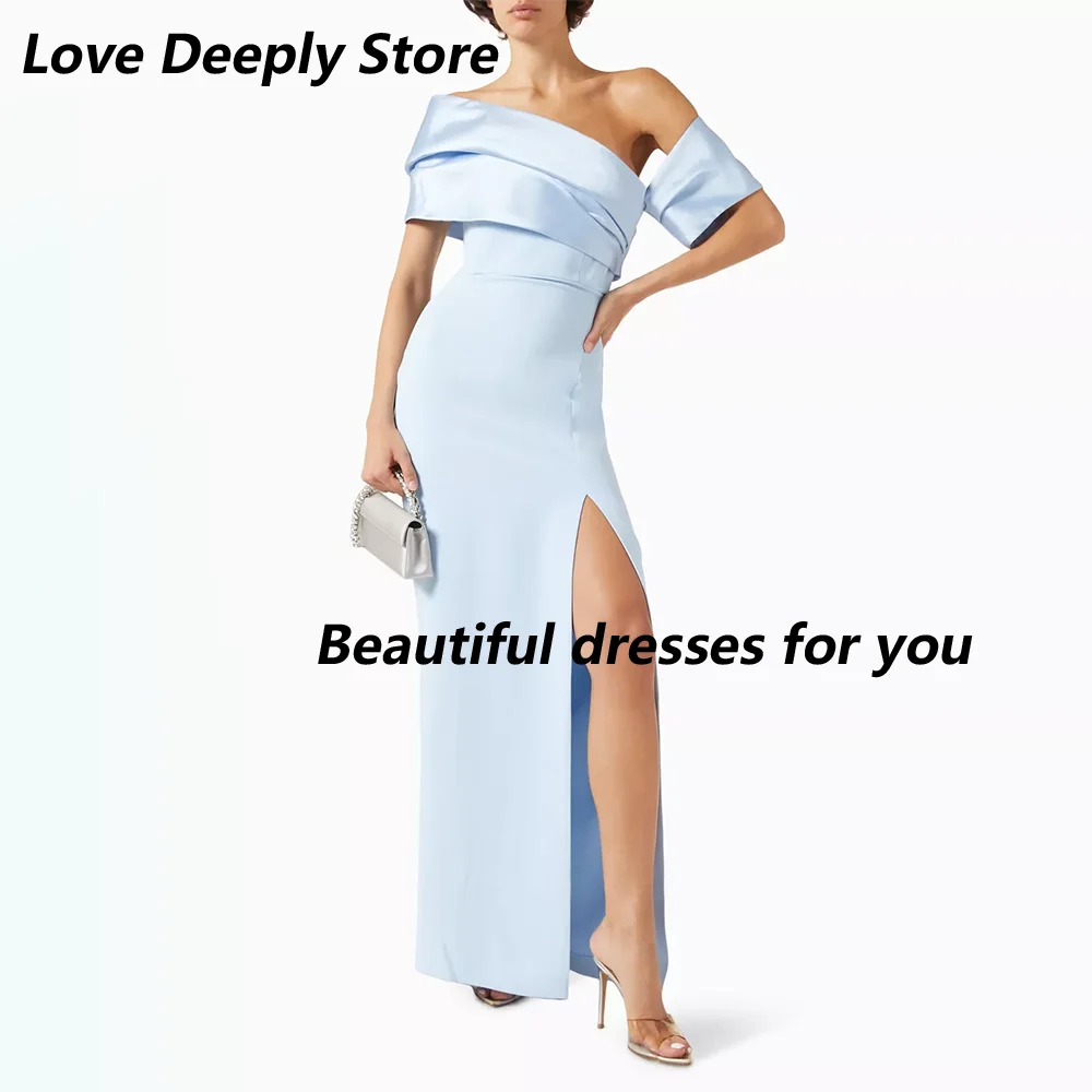 Customized Baby Blue Prom Dresses for Women Off The Shoulder Split Column Prom Dress Ankle Length Elegant Formal Party Dress
Customized Baby Blue Prom Dresses for Women Off The Shoulder Split Column Prom Dress Ankle Length Elegant Formal Party Dress