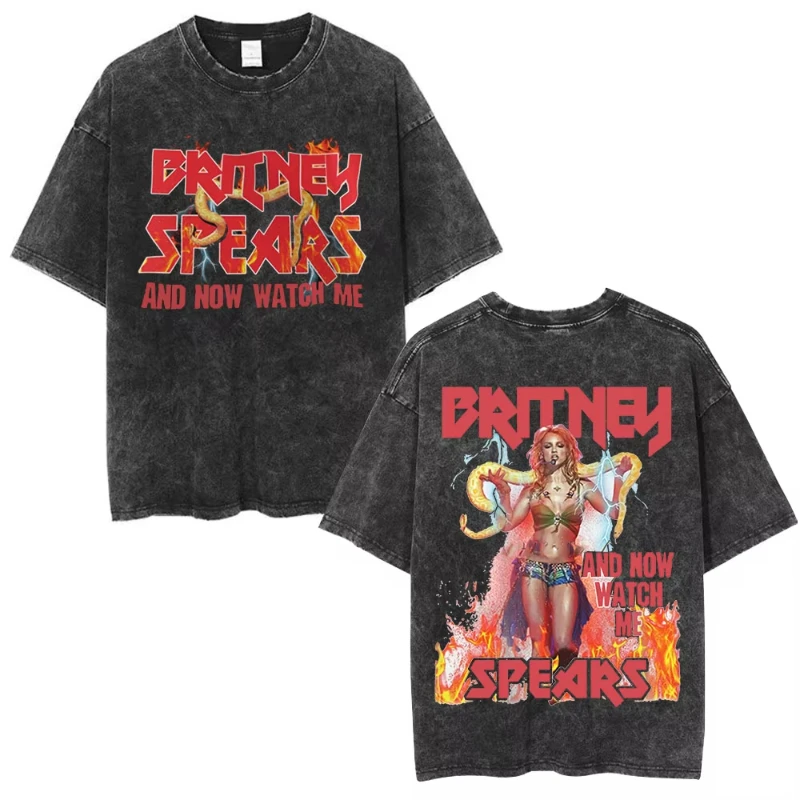 Britney Spears Album Cover Graphic Washed T Shirt Men's Women Fashion Casual Short Sleeve T-shirt Vintage Oversized T-shirts
Britney Spears Album Cover Graphic Washed T Shirt Men's Women Fashion Casual Short Sleeve T-shirt Vintage Oversized T-shirts