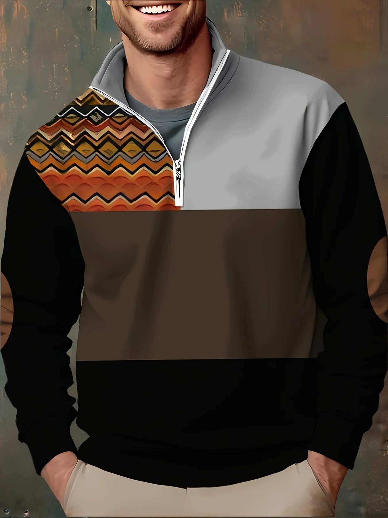 New Fashion Color Blocking Men's Half-zip Stand Collar Shirt Oversize Breathable Comfortable Lapel Casual Long Sleeve Clothing
New Fashion Color Blocking Men's Half-zip Stand Collar Shirt Oversize Breathable Comfortable Lapel Casual Long Sleeve Clothing