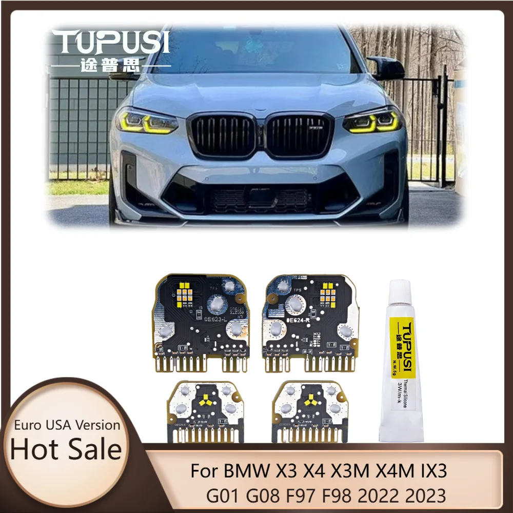 LED Headlight Yellow DRL Modules Plug and Play for BMW Car X3 X4 X3M X4M IX3 G01 G08 F97 F98 2022-2023 LED Daytime Running Light
LED Headlight Yellow DRL Modules Plug and Play for BMW Car X3 X4 X3M X4M IX3 G01 G08 F97 F98 2022-2023 LED Daytime Running Light