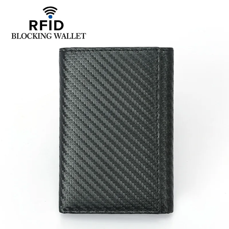 Carbon Fiber Large Capacity RFID Men's Wallet 3-fold Multi-card Slot Cowhide Wallet for Men
Carbon Fiber Large Capacity RFID Men's Wallet 3-fold Multi-card Slot Cowhide Wallet for Men