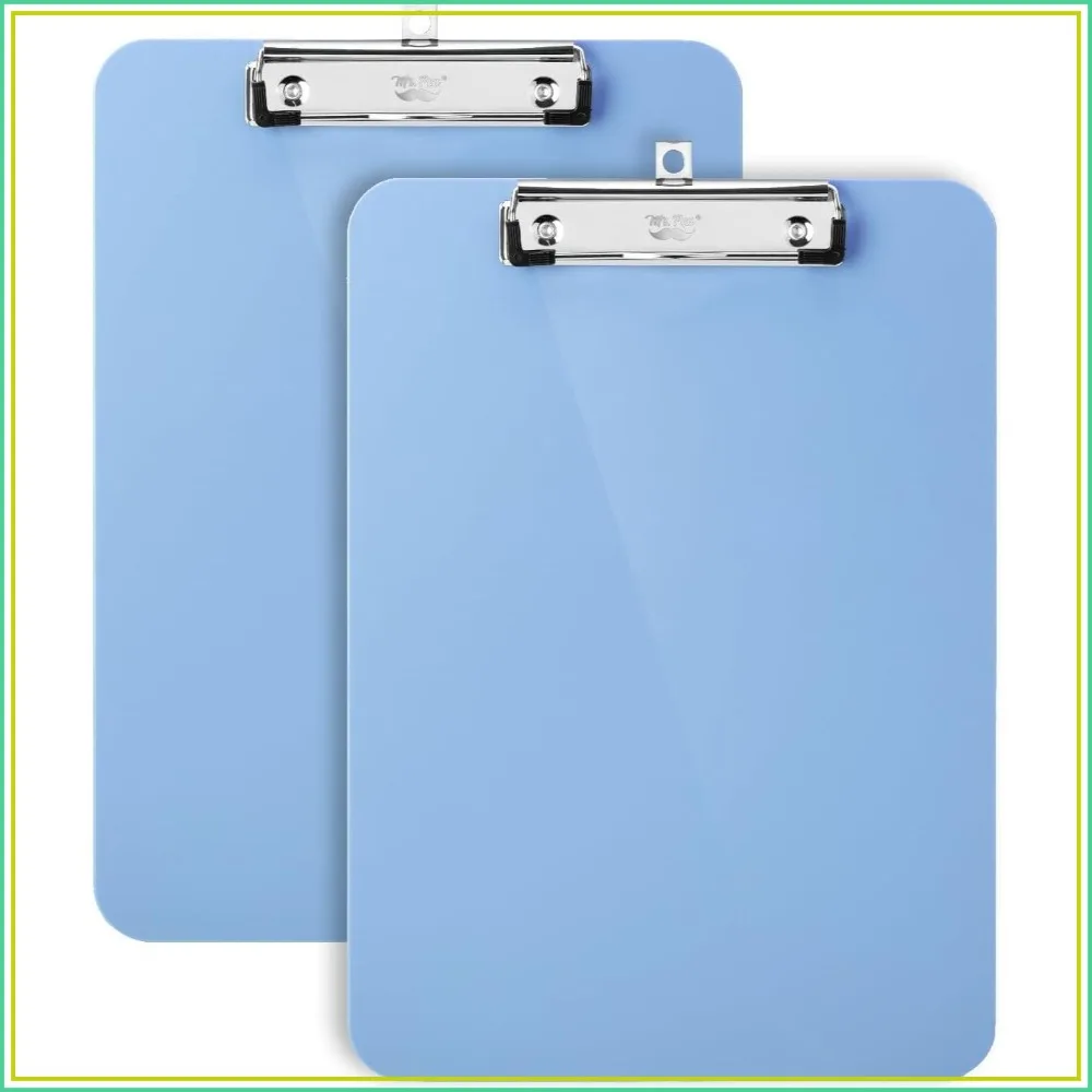 Plastic Clipboard, 12.5x9 Inches, 2 Pack, Low-Profile Metal Clip with Retractable Hanging Hole
Plastic Clipboard, 12.5x9 Inches, 2 Pack, Low-Profile Metal Clip with Retractable Hanging Hole