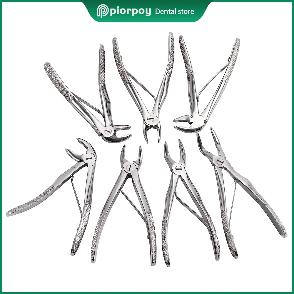 PIORPOY 7 Pcs Stainless Steel Dental Extraction Forceps Set Tooth Pliers Kit Dentistry Basic Surgery Instrument Dentists Tools
PIORPOY 7 Pcs Stainless Steel Dental Extraction Forceps Set Tooth Pliers Kit Dentistry Basic Surgery Instrument Dentists Tools