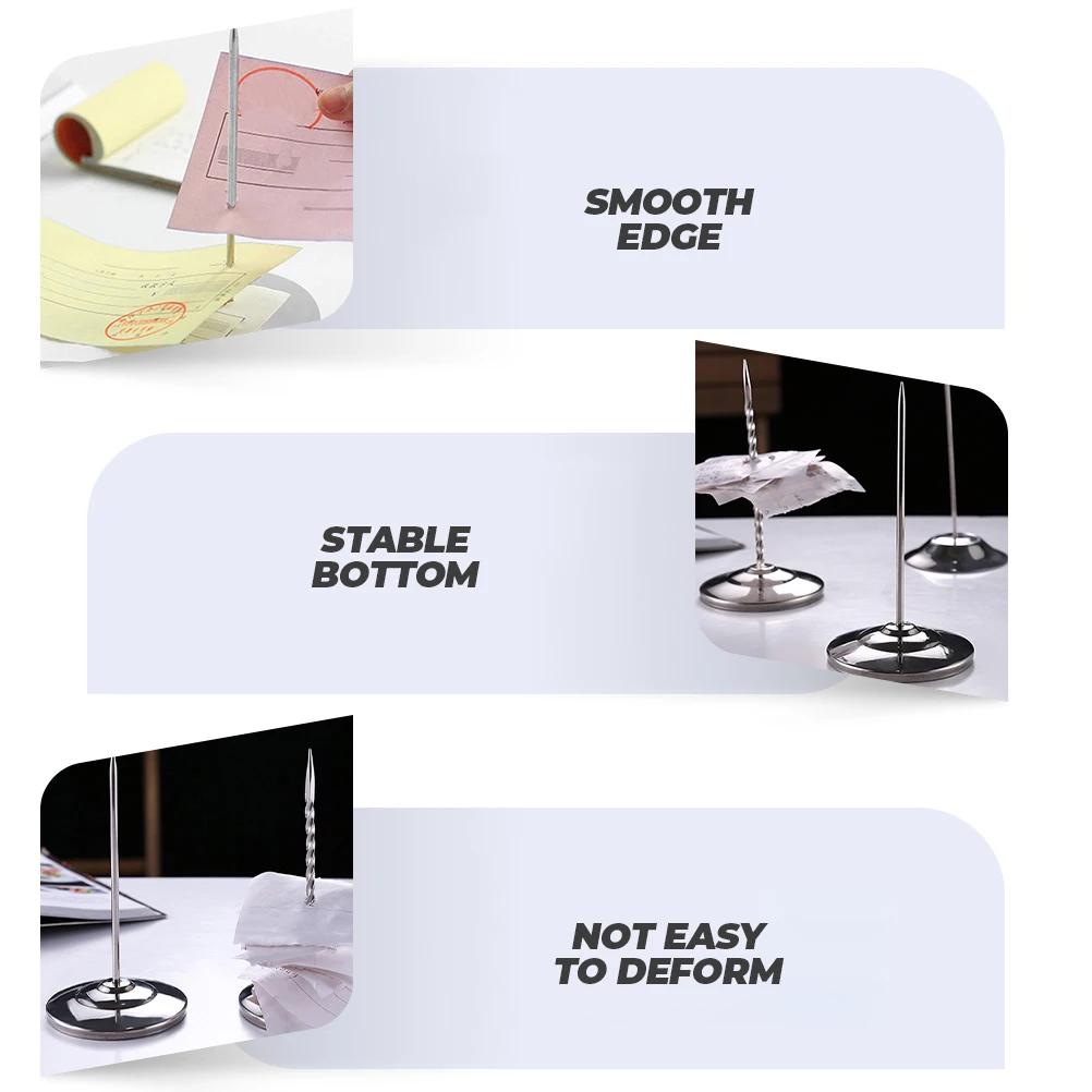 Stainless Steel Menu Holder Rod Invoice Spike Notes Memo Clip Receipt Stick Office Hotel Bar Kitchen ganizing Tool
Stainless Steel Menu Holder Rod Invoice Spike Notes Memo Clip Receipt Stick Office Hotel Bar Kitchen ganizing Tool