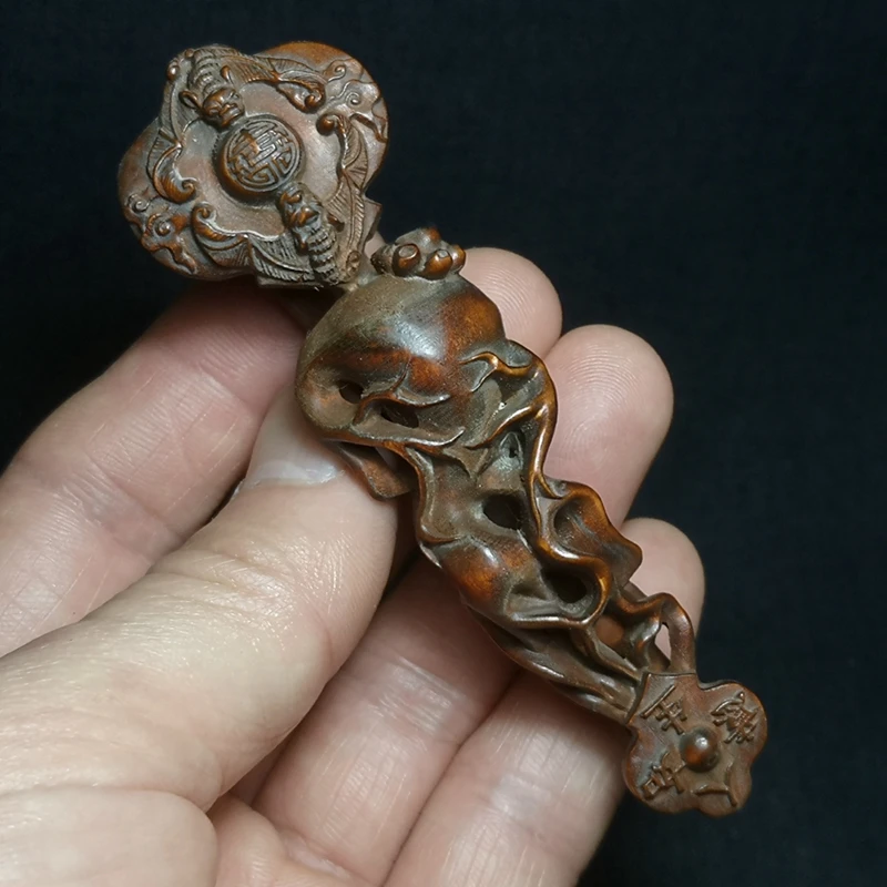 1919 Antique art Size 4 Inch Old Chinese Boxwood Wood Hand carved Bat Ruyi Statue Netsuke Table Ornament Gift Collectable
1919 Antique art Size 4 Inch Old Chinese Boxwood Wood Hand carved Bat Ruyi Statue Netsuke Table Ornament Gift Collectable