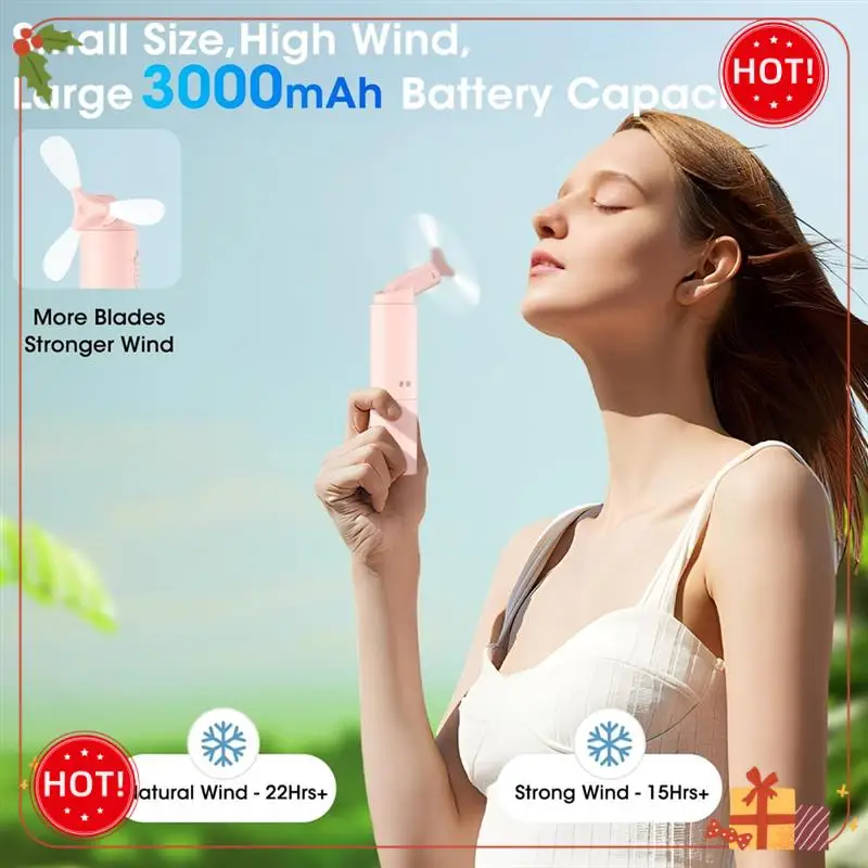 ABLE-Handheld Fan Portable Rechargeable Fan 3000Mah USB Battery Powered 22+Hrs Runtime Small Hand Held Fan Pink
ABLE-Handheld Fan Portable Rechargeable Fan 3000Mah USB Battery Powered 22+Hrs Runtime Small Hand Held Fan Pink