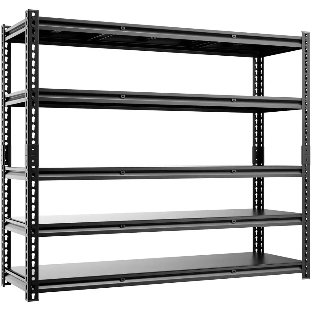 Heavy-Duty 5-Shelf 60D x 20W x 72H Metal Garage Shelving Unit for 3000 lbs Capacity (Black)
Heavy-Duty 5-Shelf 60D x 20W x 72H Metal Garage Shelving Unit for 3000 lbs Capacity (Black)