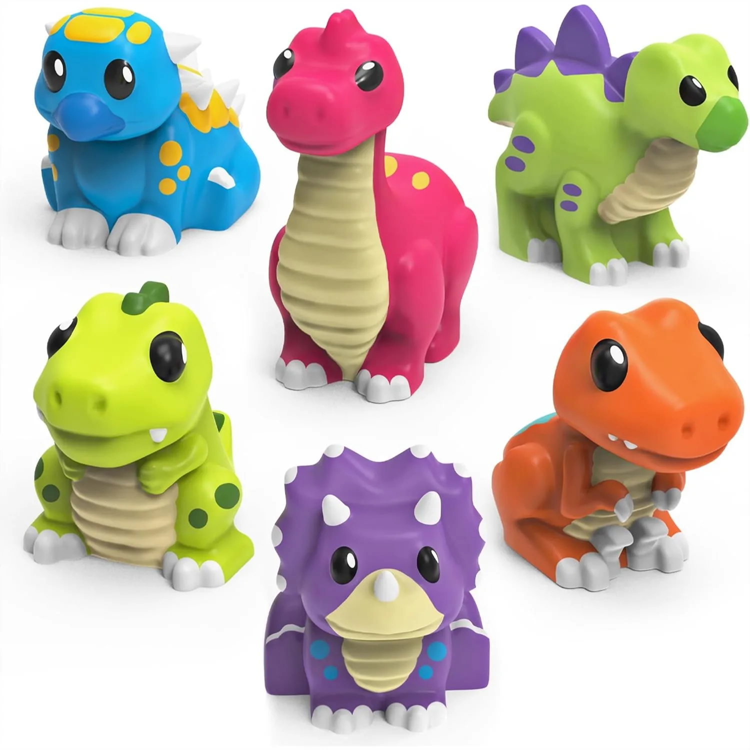Dinosaur Bath Toys 6 Pack, Sealed No Hole Design for Moisture Protection, Soft Squeezable Floating Water Toys Easy Grip for
Dinosaur Bath Toys 6 Pack, Sealed No Hole Design for Moisture Protection, Soft Squeezable Floating Water Toys Easy Grip for