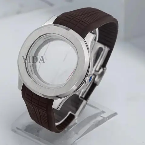 42MM Watch Case Rubber Strap Sapphire Glass 10ATM Waterpoof Mod Watch Parts for AQUANAUT Nautilus NH35 NH36 Movement Accessories
42MM Watch Case Rubber Strap Sapphire Glass 10ATM Waterpoof Mod Watch Parts for AQUANAUT Nautilus NH35 NH36 Movement Accessories