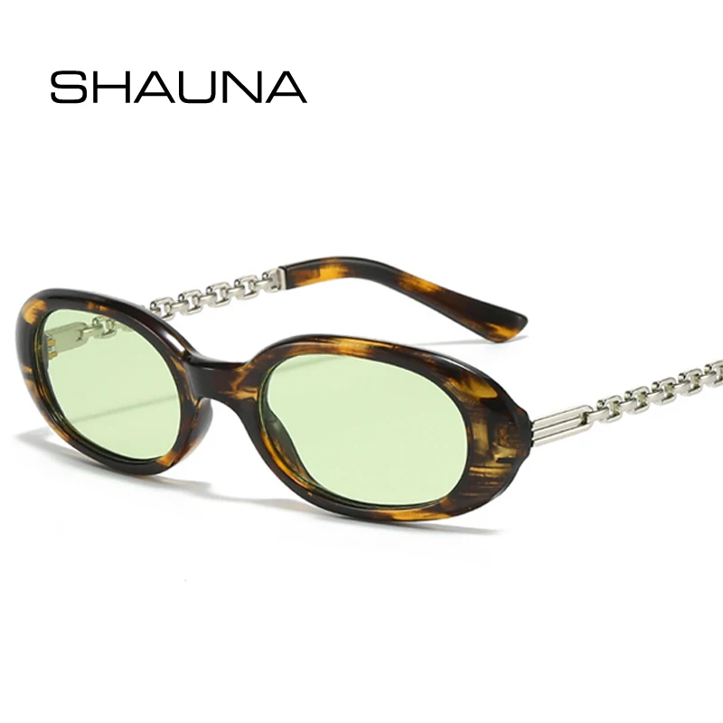 SHAUNA Fashion Small Oval Women Sunglasses Retro Metal Chain Legs Men Outdoor Punk Shades UV400 Blue Green Sun Glasses
SHAUNA Fashion Small Oval Women Sunglasses Retro Metal Chain Legs Men Outdoor Punk Shades UV400 Blue Green Sun Glasses