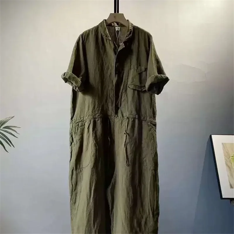 Fashion New Jumppsuit Women Design Semi Open Button Drawstring Jumpsuits Causal Loose Summer Women's Clothing
Fashion New Jumppsuit Women Design Semi Open Button Drawstring Jumpsuits Causal Loose Summer Women's Clothing