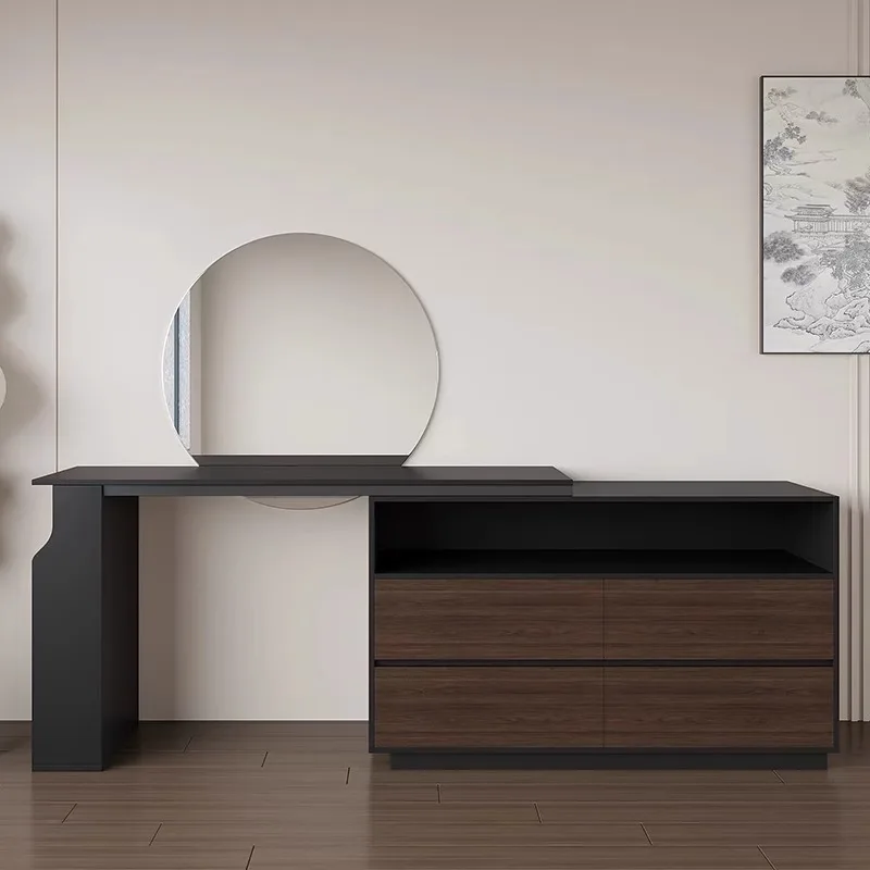 Advanced solid wood dresser, chest cabinet integrated light luxury master bedroom, bedside cabinet retractable corner large roun
Advanced solid wood dresser, chest cabinet integrated light luxury master bedroom, bedside cabinet retractable corner large roun
