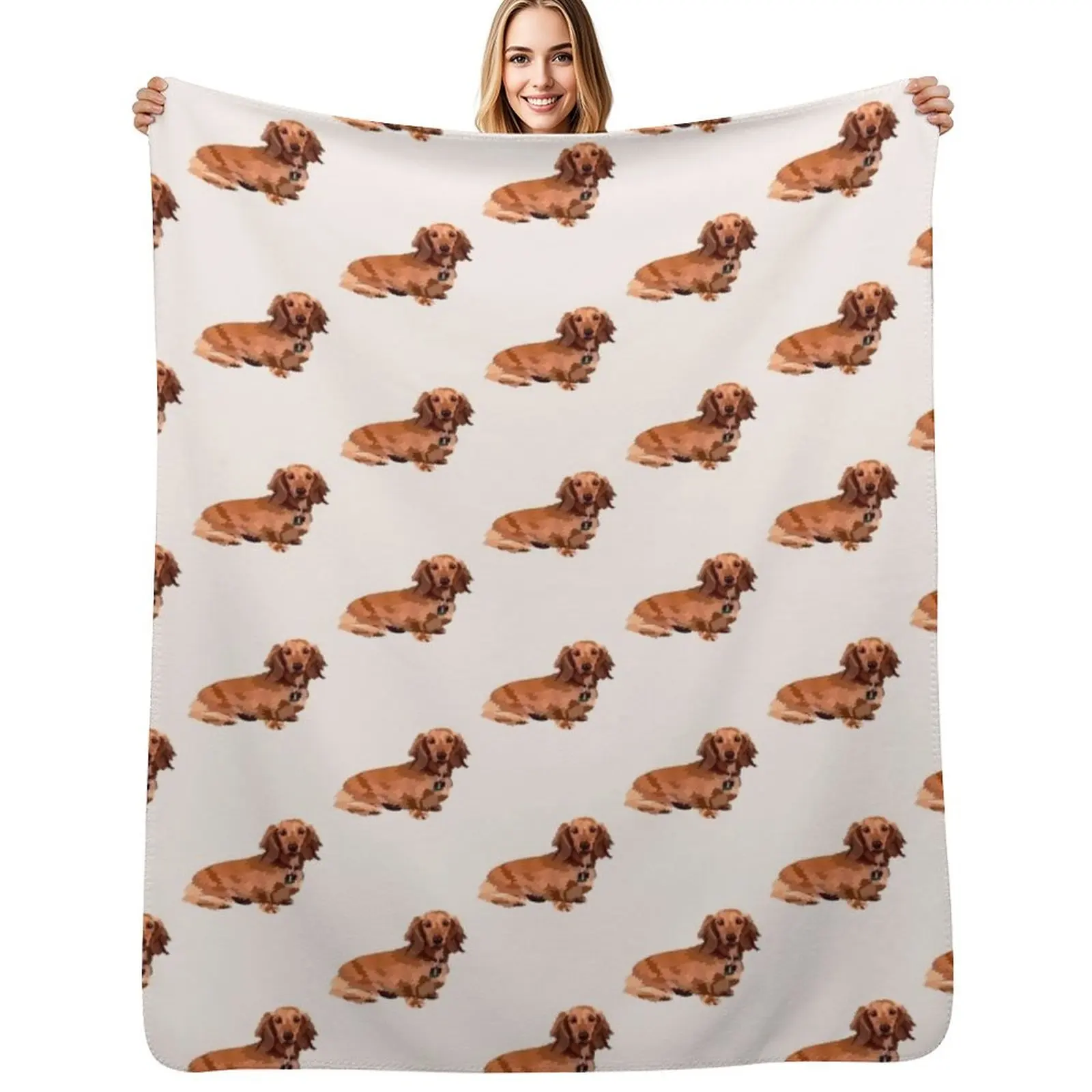 Long haired dachshund Throw Blanket Elegant Warm Throw Blanket for Hotel Home
Long haired dachshund Throw Blanket Elegant Warm Throw Blanket for Hotel Home