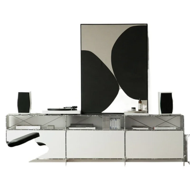 Combination TV cabinet, floor-to-ceiling living room aluminum alloy, metal storage, storage cabinet
Combination TV cabinet, floor-to-ceiling living room aluminum alloy, metal storage, storage cabinet