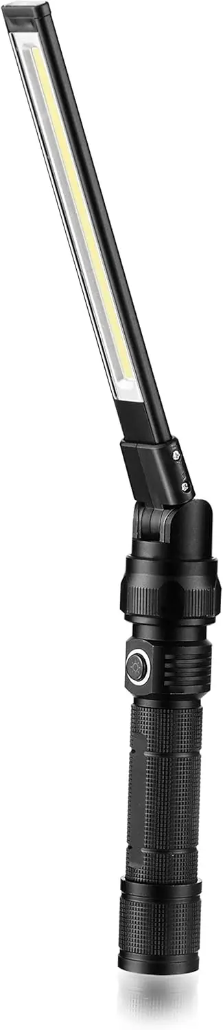 Foldable Rechargeable LED Work Light, COB Slim Work Light with Magnetic Base, Ultra Bright Flashlight for Mechanics, Car Repair,
Foldable Rechargeable LED Work Light, COB Slim Work Light with Magnetic Base, Ultra Bright Flashlight for Mechanics, Car Repair,