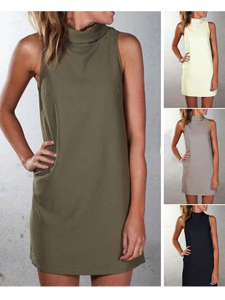 Color High Collar Sleeveless Dress Street Style mid Waist Irregular Skirt Summer Fashion for Women Travel Casual Wear
Color High Collar Sleeveless Dress Street Style mid Waist Irregular Skirt Summer Fashion for Women Travel Casual Wear