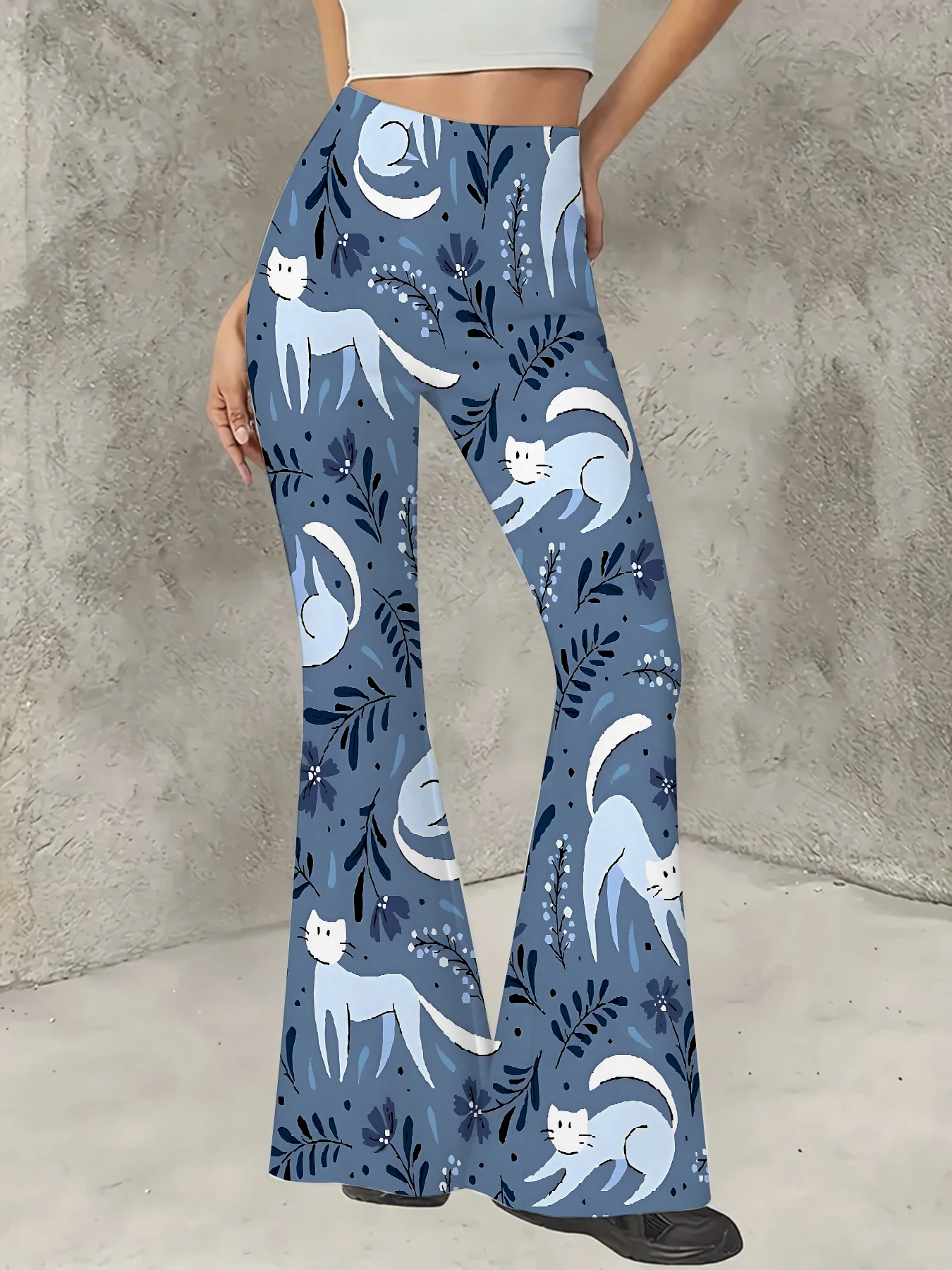 Women's Boho Printed Flare Pants Vintage Knit High Waist Wide Leg Trousers
Women's Boho Printed Flare Pants Vintage Knit High Waist Wide Leg Trousers