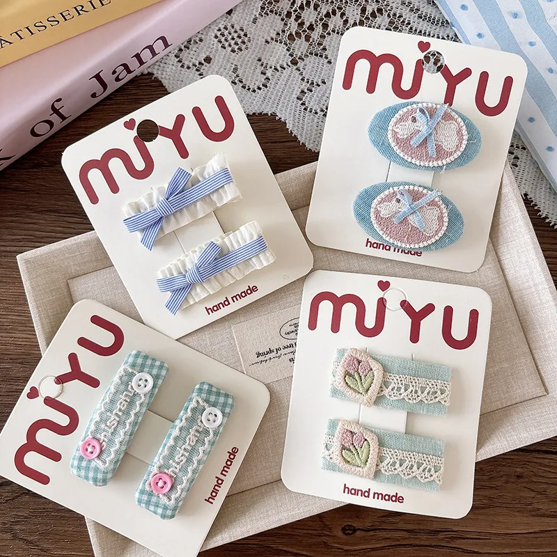 2pcs/lot Blue Hair Clips Korean Embroidery Girls Sweet Hairpins Bangs Side Clip Heart Lace Bow Hairpin Hairclip Hair Accessories
2pcs/lot Blue Hair Clips Korean Embroidery Girls Sweet Hairpins Bangs Side Clip Heart Lace Bow Hairpin Hairclip Hair Accessories