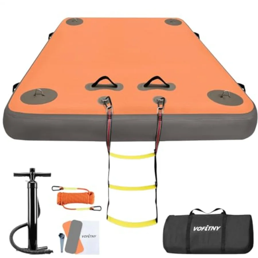 Inflatable Floating Dock for lakes, beaches, and oceans; PVC material, blue color; non-slip surface, extra-stable design
Inflatable Floating Dock for lakes, beaches, and oceans; PVC material, blue color; non-slip surface, extra-stable design
