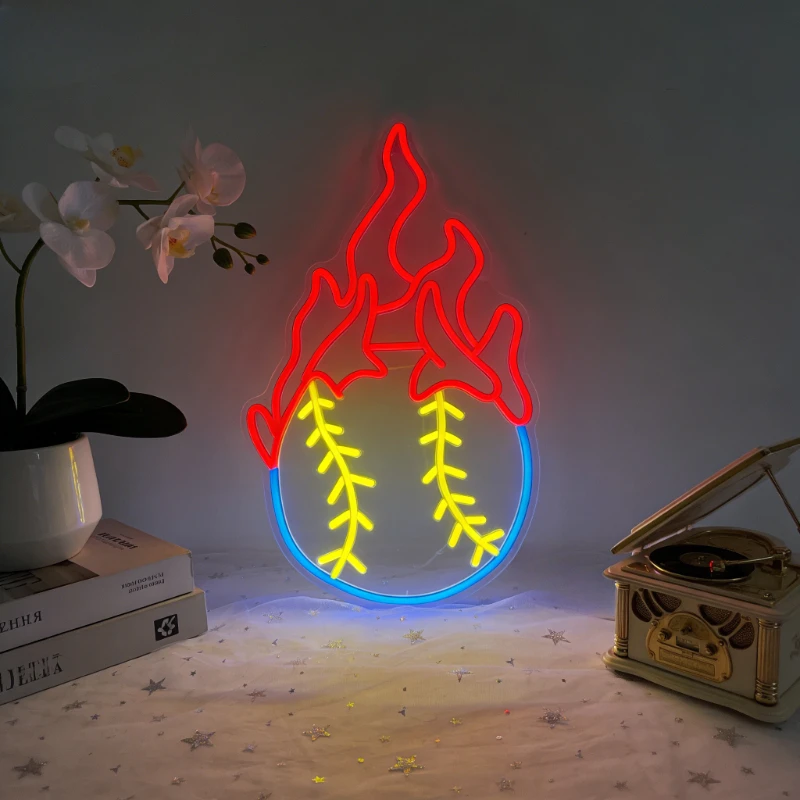 Burning Baseball Neon Sign LED Night Light USB Sports Lover Room Decor Lamp for Bedroom Game Room Bar Sport Bar Decoration Gift
Burning Baseball Neon Sign LED Night Light USB Sports Lover Room Decor Lamp for Bedroom Game Room Bar Sport Bar Decoration Gift