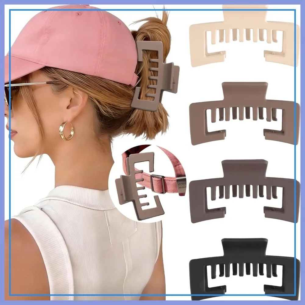 4 Pcs Hat Friendly Claw Clips for Baseball Caps, Strong Hold Hair Clips for Thick Hair, Hair Accessories for Women
4 Pcs Hat Friendly Claw Clips for Baseball Caps, Strong Hold Hair Clips for Thick Hair, Hair Accessories for Women