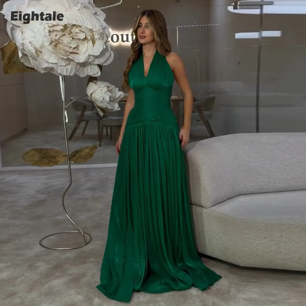 Eightale Evening Dresses V-Neck Pleats Dark Green Customized Floor Length Mermaid Prom Party Gown vestido de fiesta
Eightale Evening Dresses V-Neck Pleats Dark Green Customized Floor Length Mermaid Prom Party Gown vestido de fiesta