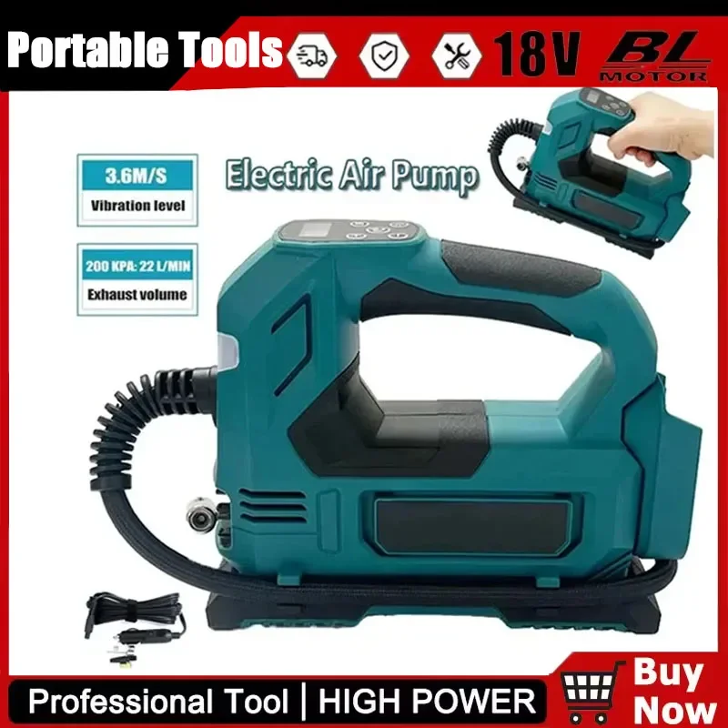 Портативный беспроводной насос для накачки шин Makita, 18В, электрический воздушный компрессор, ручной, для автомобильных, велосипедных шин и мячей
Портативный беспроводной насос для накачки шин Makita, 18В, электрический воздушный компрессор, ручной, для автомобильных, велосипедных шин и мячей